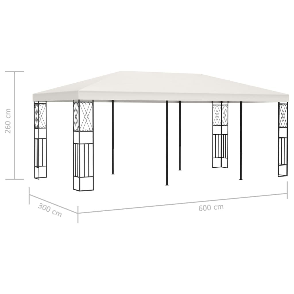 Gazebo 3x6 m Cream Fabric